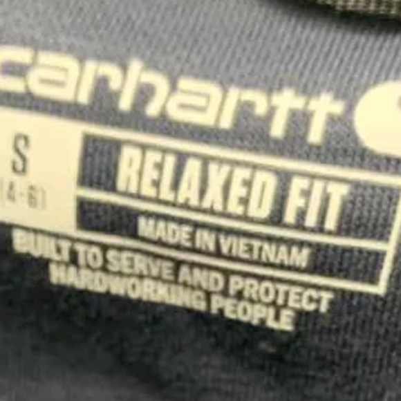 Carhartt Relaxed Midweight Full Zip Navy Sweatshirt Hoodie Size S Excellent Cond - Picture 4 of 6